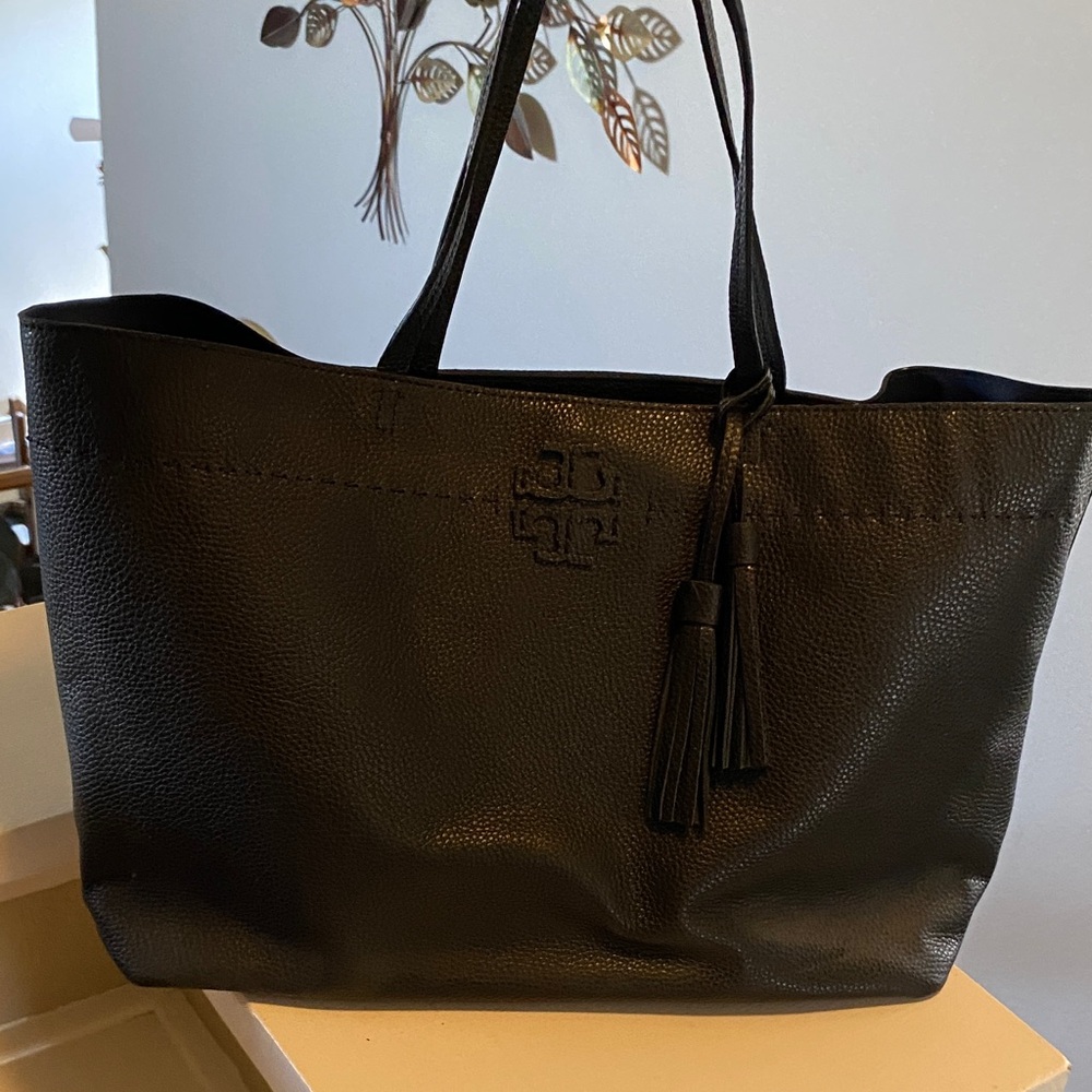 Tory Burch Black Leather Tote